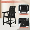 thumbnail image 4 of CHYVARY 2 Peaks Patio Adirondack Chair Plastic Single Chairs, Bar-Style Chair Fire Pit Outdoor Lounge Chair for Backyard Deck,Black, 4 of 6