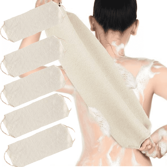 Djiypn Back Scrubber for Shower,5 Pack Stretchable Exfoliating Body Scrubber Washcloth Towel Deep Cleans Skin Massages Back Washer for Shower Men Women