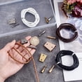 thumbnail image 3 of 16Pcs Bolo Tie Findings Kit Bolo Tie Tips Replacement Kit Bolo Tie Buckle Accessories with 8Pcs Alloy Cord End 4Pcs Bolo Tie Slide Clasps and Leather Necktie Cord for Bolo Tie Making Alloy, 3 of 5