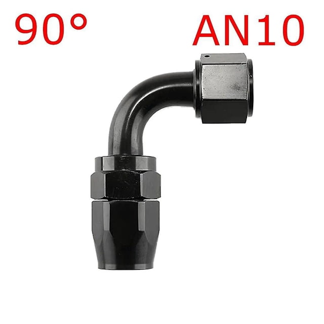 1 Piece AN4/6/810/12 Straight 0/45/90/180 Degree Aluminum Swivel Hose Adapter Oil Fuel Line NPT Plug Black~4412