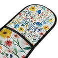 thumbnail image 4 of Yayeee Double Oven Mitt Kitchen Heat Resistant Baking 35" x7" Quilted Glove, Blue Wildflower Pattern, 4 of 6