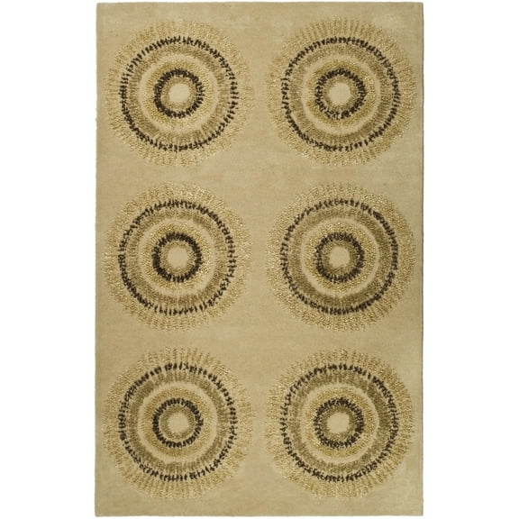 Safavieh Soho Leanne Geometric Wool Area Rug, Beige/Gold, 5' x 8'