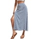 thumbnail image 4 of Qarigey Casual Long Split Swing Mujer Bohemian Estética Linda Playa Vacaciones Moda Verano Ropa Negro L Prendas para la parte inferior del cuerpo Azul claro  XXL Qarigey AP010704-17, 4 of 6