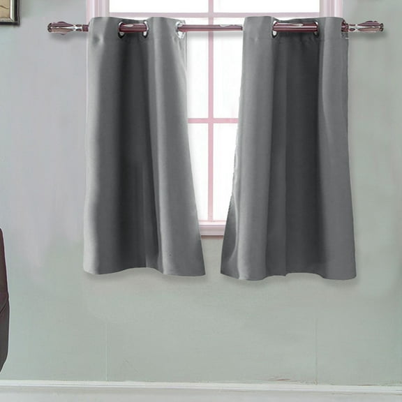 1 Curtain (Two Panels) 2Pc Insulated Foam Lined Heavy Thick Grommet Window Curtain Panels