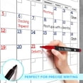 thumbnail image 3 of Large 36"x48" White Board Calendar Dry Erase Calendar for Wall 12 Month Planner Board Big Dry Erase Wall Calendar Monthly Large Wall Calendar Includes 6 Markers Eraser Push Pins & Mounting Tape, 3 of 8