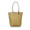 Pre-Owned Gucci GG Tote Bag Canvas Fabric Brown