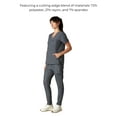 thumbnail image 6 of Members Only Womens Scrub Top With Double Chest And Pouch Pocket - Graphite-Graphite-2X-Large, 6 of 7
