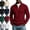 13# Wine, variant on Mens Quarter Zip Pullover Sweater Lightweight Mock Neck Slim Fit Pullover Knit Casual Polo Sweaters White L
