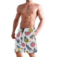 thumbnail image 2 of Dailycode Men's Quick Dry Swim Trunks Beach Shorts Casual Summer Board Shorts with Pockets, Leaf Tree Sunglasses Fruits, 2 of 8