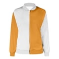 thumbnail image 4 of Unir Two-Tone Full Zip Athletic Jacket for Women, Stand Collar Long Sleeve, Casual Everyday Sporty Outerwear, 1 Piece, XS-6XL, Plus Size Friendly, 4 of 5