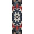 thumbnail image 2 of Addison Rugs Mayfield Premium Machine Washable Transitional Aztec Navy Runner Rug, 2'3" x 7'6", 2 of 6