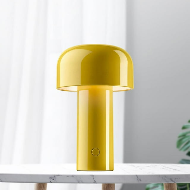 Modern Table Lámpara LED Nordic Metal Decoración Puertos USB 1800 MAH ghtlight For me ghtstand de Comedor Oficin Amarillo Colco Lámpara de hongos