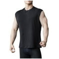 thumbnail image 3 of Qertyioot Débardeur Sport Léger Sans Manches pour Hommes, Bande Filetée, Col Rond Extensible, 3 of 10