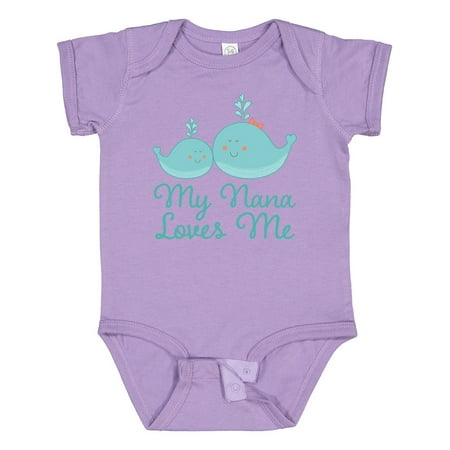

Inktastic My Nana Loves Me Boys or Girls Baby Bodysuit