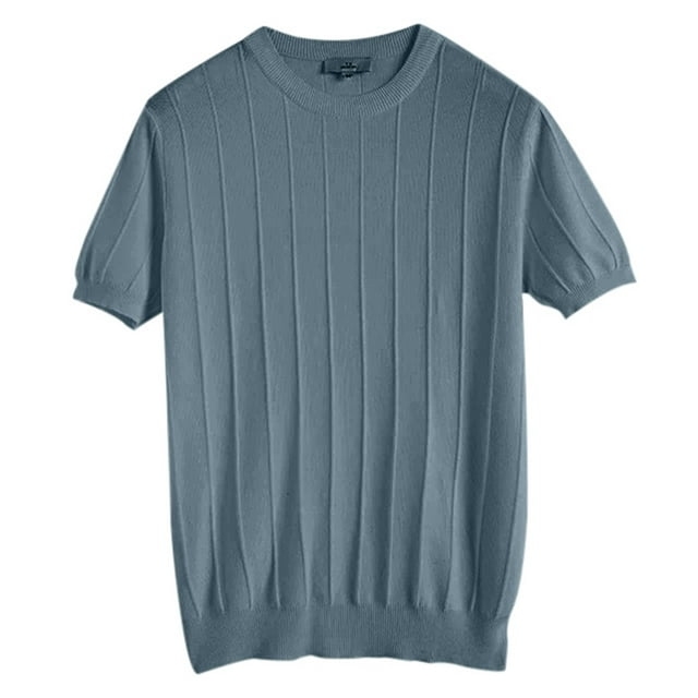 Hiiyo Men's Short Sleeves T-Shirt Solid Color Lightweight Undershirt, Sizes M-XXXL