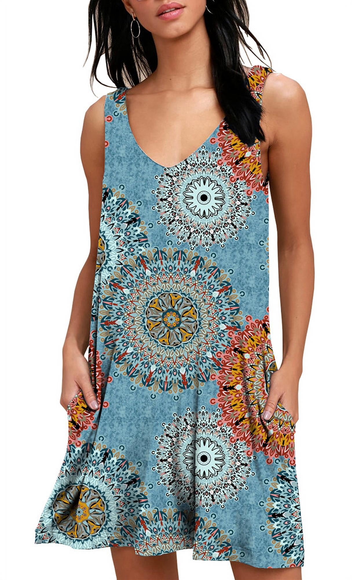 Summer Casual V Neck T Shirt Dresses 