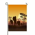 thumbnail image 1 of ABPHQTO Horizontal de elefantes salvajes en árboles africanos al atardecer hogar exterior jardín bandera casa Banner 70x100 cm, 1 of 1