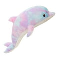 thumbnail image 2 of JilgTeok Plush Toy Cute Colorful Dolphin Doll Colorful Dolphin Doll Sleeping Pillow, 2 of 5