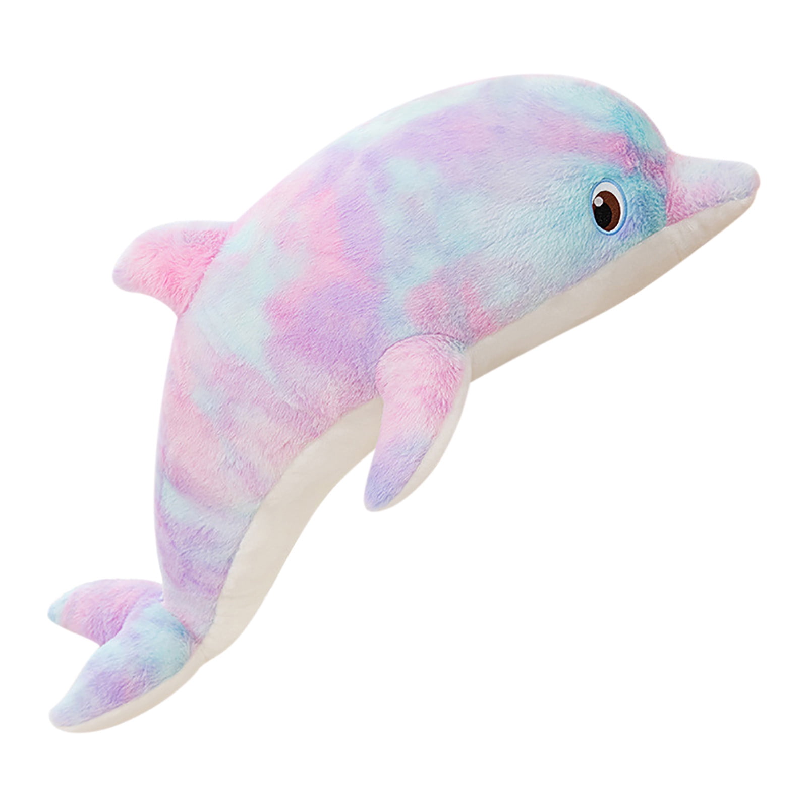 Elainilye Dolphin Plush Toys 19.7” Soft Large Dolphin Stuffed Animals Plush Pillow Stuffed Animal Toy Doll Gifts for Kids Valentine Christmas Bedding - A