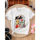 thumbnail image 1 of Girls Hello 3rd Grade Color Printed T-shirt Soft Cotton Round Neck Short Sleeve Elastic and Machine Washable Spring Summer Fall Back To School Teen Casual Wear | Comfortable Fit, 1 of 6