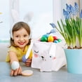 thumbnail image 5 of Hvmvliv Easter Basket White Easter Bunny Fabric Storage Basket, Large Cloth Organizer Bin for Toys & Household Items, Easter Home Decor Gift White, 5 of 6