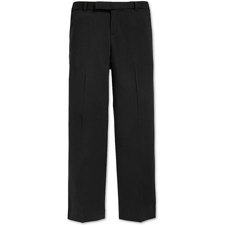 Calvin Klein BLACK Boys' Flat-Front Bi-Stretch Dress Pant, US 18H