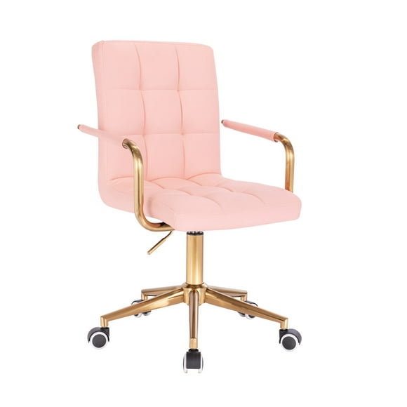 Silla de escritorio Euroluce Contemporary Design color rosa con brazo giratoria Altura ajustable