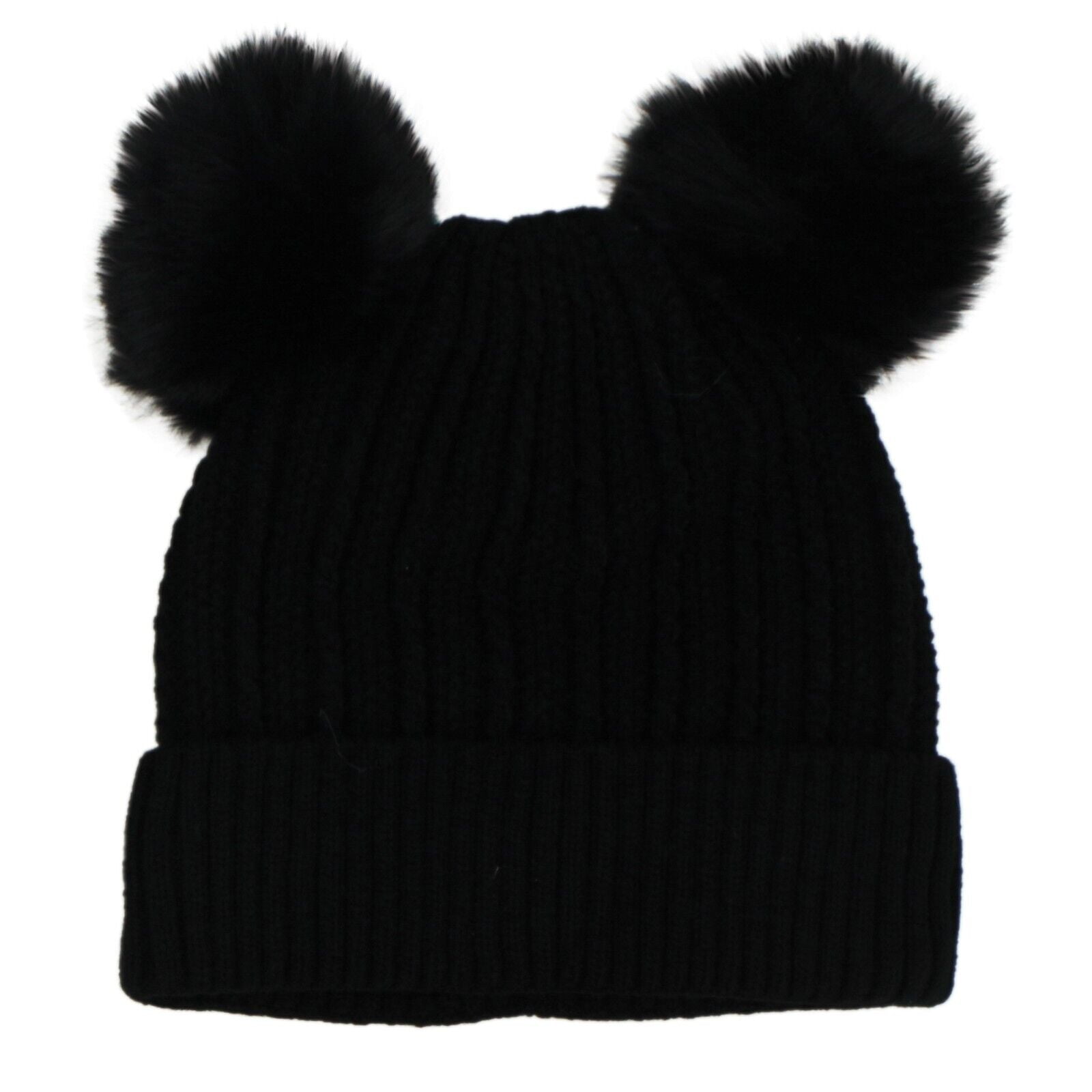 Women Double Pom Pom Beanies Hat, Winter Hats for Women Cold Weather