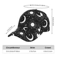 thumbnail image 2 of Fotbe Crescent and Stars Gorro Clásico de Béisbol, Gorra Ajustable con Broche Snapback, Gorro de Exterior de Algodón Suave, 2 of 6