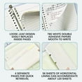 thumbnail image 6 of Lksixu 8 Ring Binder Notebook, Frosted PVC Softcover A5 Lined Writing Notebook with Tabs, Refillable 120 Pages Thicken Ruled Paper Loose Leaf Journal Notepad Office Supplies for Work Travel, 6 of 9