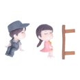 thumbnail image 2 of Adornos De Pareja, Adornos De Muñecas De Dibujos Animados De Moda Románticos Para Niños Para Amigos Para Decoración Del Hogar Para Regalos De Cumpleaños Regalos De San Cergrey Miniature Couple Figurines for Garden, 2 of 8
