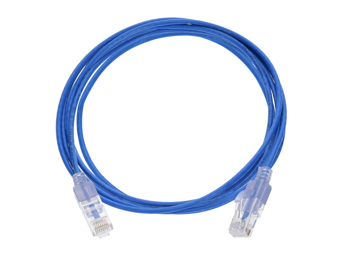 Monoprice Cat6A Ethernet Patch Cable - 10 Feet - Blue | Network Internet Cord - RJ45, 550Mhz, UTP, Pure Bare Copper Wire, 10G, 30AWG, 10-Pack - SlimRun Series