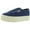 Navy, variant on Superga 2790 Low-Top Sneakers Navy Blue White Platform Wedge Lace Up Sneaker (Navy, 10.5)