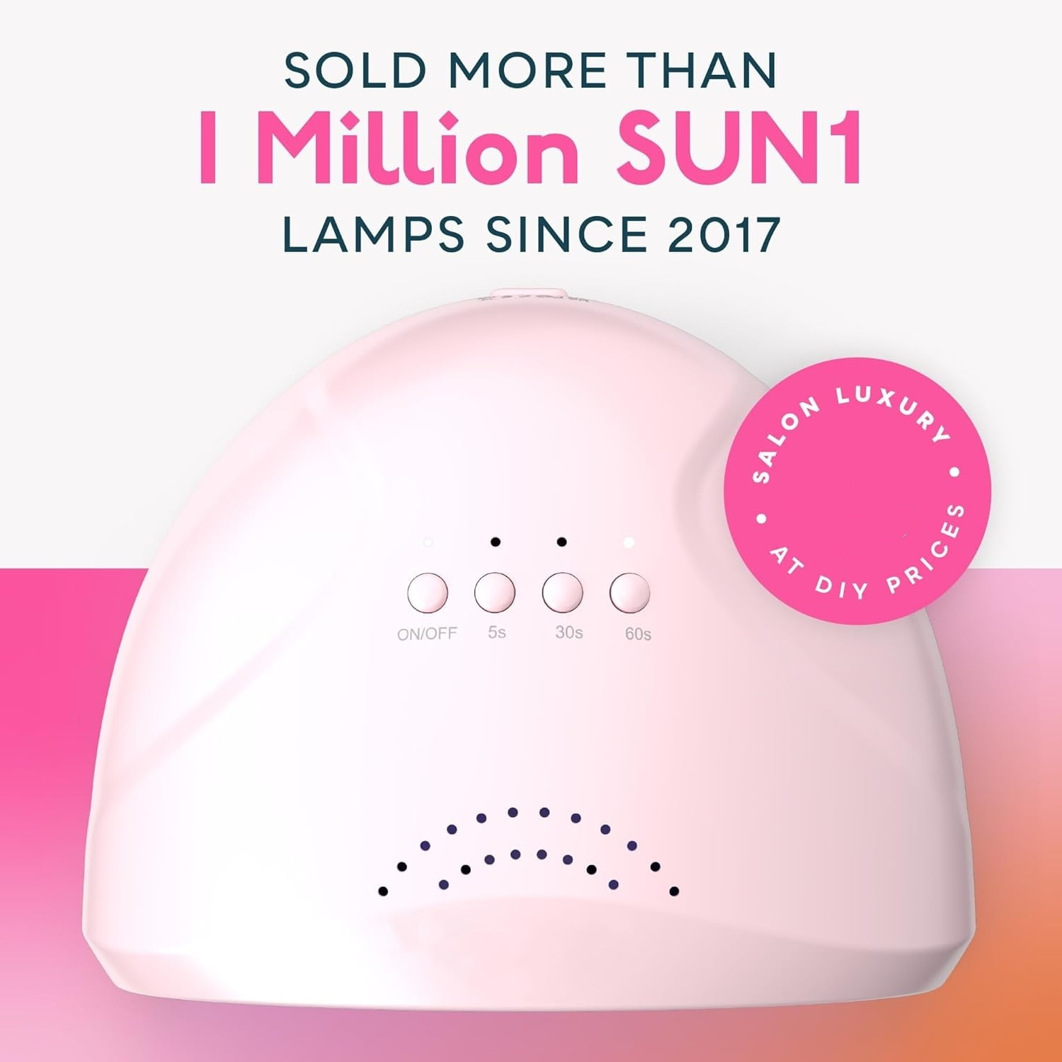 UV Light for Gel Nails, UV Dryer for Gel Polish with 3 Timer Settings Professional LED Nail Lamp Art Tools Auto Sensor SUNone Pink