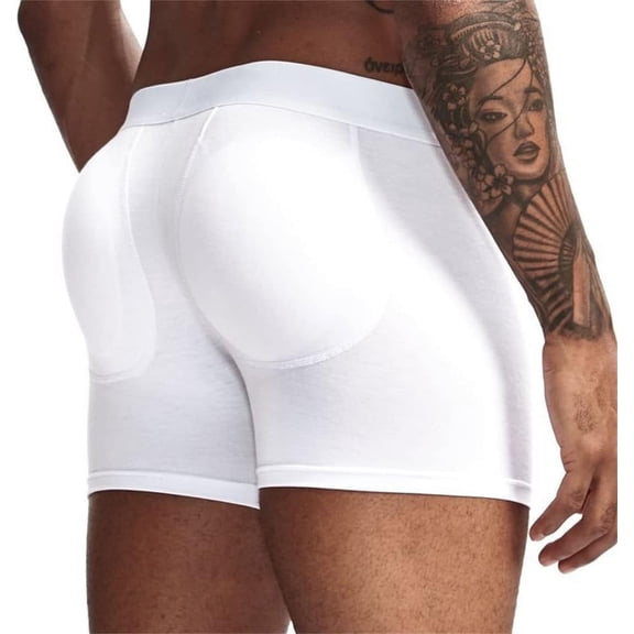 JOCKMAIL Men Boxer Underwear Brifes Men's Butt-Enhancing Padded Trunk Removable Padded for Men Sport