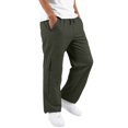 thumbnail image 3 of Kcolen Men Casual Pants Relaxed Fit Casual Style Solid Color Ice Silk Men's Casual Loose Fit Sport Work Pants with Ankle, 3 of 6