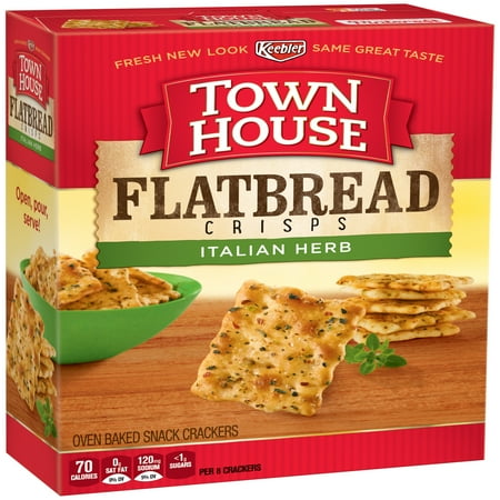 Keebler® Town House® Flatbread Crisps Italian Herb Crackers 9.5 oz. Box ...