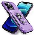 thumbnail image 5 of for iPhone XR Case Protective Cover,Heavy Duty Military Grade Hard Protection Shock Proof Grip | Durable Dual-Layer Design Phone Case with Built-in 360 Ring Holder Kickstand,Purple+Black, 5 of 11