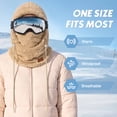 thumbnail image 5 of KOITHOT Winter Balaclava Hooded Ski Mask for Men Women, Windproof Warm Thermal Fuzzy Fleece Full Face Mask Neck Warmer, Adjustable Face Cover for Skiing Cycling Outdoor Activities, 5 of 6