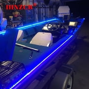 IHNZCB Blue LED Boat Light Strip Deck Blue Waterproof IP65 Bow Trailer Pontoon Lights Marine