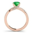thumbnail image 3 of 1.20 Ct Halo Emerald & Diamond Engagement Rings - Bridal Set - 14K Gold, 3 of 11