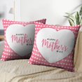 thumbnail image 3 of LALILO Throw Pillow Covers Happy Mother Day White Heart Shape Pink Cushion Cover 18" x 18", 3197 Pack, 3 of 6
