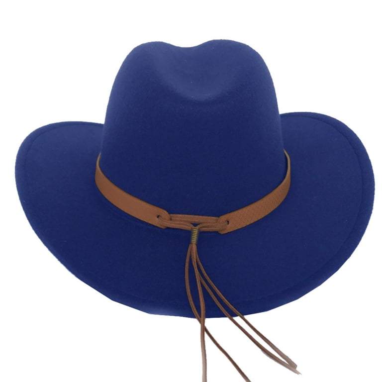 LZLER Unisex Western Cowboy Fedora Hat, Soft Cotton Blend  display picture 1