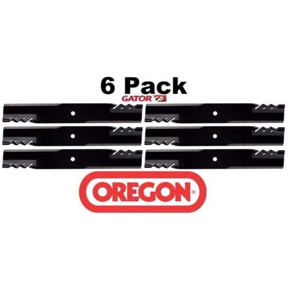 Oregon 6 Pack 396-719 G6 Gator Blade for John Deere M143520 M145516 M152726 54"