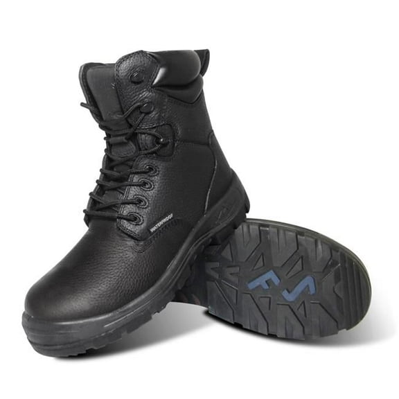 S Fellas by Genuine Grip 6080-14M Mens Poseidon 8 in. Comp Toe Work Boot  Black - Size 14