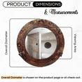 thumbnail image 2 of Nagina International Rustic Copper Shipwrecked Premium Nautical Porthole Mirror | Nautical Bathroom Mirrors (8 Inches, Aluminum Mirror), 2 of 8