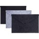 thumbnail image 1 of Paquete de 3 carpetas de archivos (34 * 24 cm) Archivo de papel A4 Organizador de sobres de fieltro con botón a presión y bolsillo Maletín perfecto para estudiantes de oficina y escuela, 1 of 5