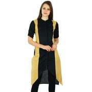 Bimba Womens Asymmetrical Kurta Regular Fit Khadi Cotton Kurti Tunic Casual Formal Clothing