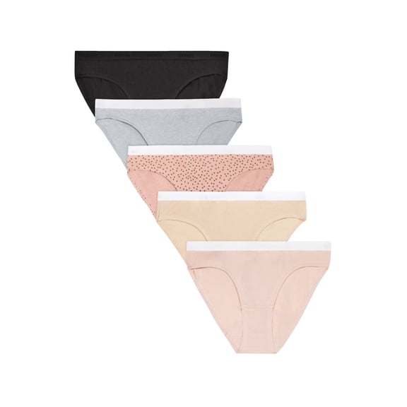 Hanes Originals Girls' Tween Bikini Underwear, Assorted, 5-Pack 10