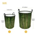 thumbnail image 3 of Gukieu Green Bamboo Fence1 Print Round Dirty Clothes Bag, Waterproof Standing Home Bathroom Storage Basket Car Trunk Storage Bag-Small, 3 of 6